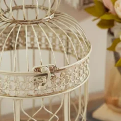 Set Of 2 Iron 22" Vintage Birdcage Cream - Olivia & May -Olivia & May GUEST c6fd86bd 59a3 4da2 bd87 7c64bab4b008