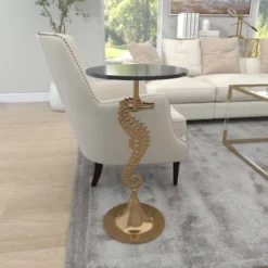Coastal Seahorse Accent Table Gold - Olivia & May 28 Coastal Seahorse Accent Table Gold - Olivia & May -Olivia & May GUEST c7561850 28e1 48e0 8f41 b73defb4d4ea