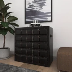 Vinyl 5 Drawer Buffet Dark Espresso - Olivia & May -Olivia & May GUEST c7a3d69c cd9e 4c6a 9da0 a87fd955d939