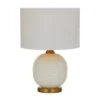 19" X 13" Modern Glass Table Lamp White - Olivia & May
