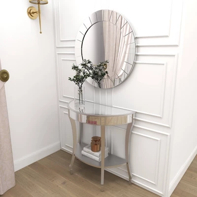 Set Of 2 Glam Fir Console Tables With Mirror White - Olivia & May 13 Set Of 2 Glam Fir Console Tables With Mirror White - Olivia & May - Image 11
