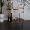 Contemporary Metal And Smoke Glass Bar Cart Gold - Olivia & May 2 Contemporary Metal And Smoke Glass Bar Cart Gold - Olivia & May -Olivia & May GUEST c863d5bb 123c 4860 aa67 59446d2630e9