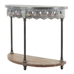 Farmhouse Metal Console Table Gray - Olivia & May -Olivia & May GUEST c8d07512 0026 4a7e 8c82 3d67f8e4dad7