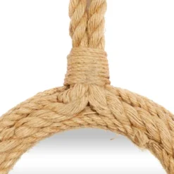 Jute Wall Mirror With Rope Accents Set Of 3 Brown - Olivia & May -Olivia & May GUEST c93d5db1 142f 455a a1df 71301b29637f