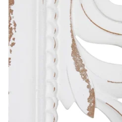 Set Of 2 Wood Floral Intricately Carved Scroll Wall Decors White - Olivia & May -Olivia & May GUEST c9fd2fb5 9195 4724 8023 67a599204971