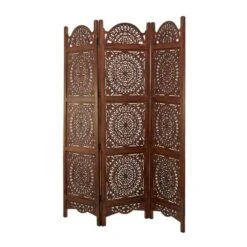 Bohemian Wood Room Divider Screen - Olivia & May -Olivia & May GUEST ca112684 5842 493d afe0 fe6c5bec62e6