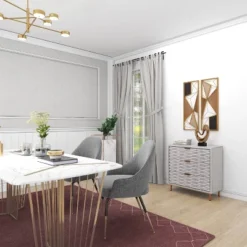 Contemporary Carved Woven Pattern 3 Drawer Wood Cabinet White - Olivia & May -Olivia & May GUEST ca1e969e 5ec6 47d8 a90d 042d063e81d7