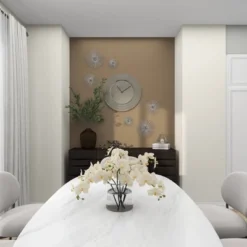 24" X 24" Round Aluminum Layered Rim Wall Clock - Olivia & May -Olivia & May GUEST ca3e7b71 ef40 4b85 8dc7 d937d232b8f7