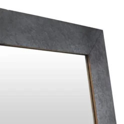 Wood Wall Mirror With Metal Detailing Beige - Olivia & May -Olivia & May GUEST ca48ed10 9231 446b a039 748fae68d7c2