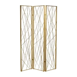 Glam Metal Geometric Room Divider Screen Gold - Olivia & May -Olivia & May GUEST caf45fa2 c568 45b1 ad5d 8899f9782e3c