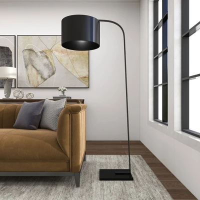 Traditional Metal Floor Lamp Black - Olivia & May 12 Traditional Metal Floor Lamp Black - Olivia & May - Image 10