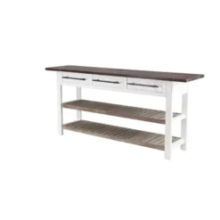 Farmhouse Wood Rectangle Console Table White - Olivia & May -Olivia & May GUEST cb72f1cf a379 470d 9c93 4253db04c3d1