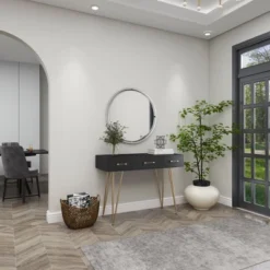 Contemporary Metal Wall Mirror Silver - Olivia & May -Olivia & May GUEST cb850b2a 28f5 40f4 9a1b 7831a53ec472