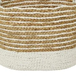Set Of 3 Seagrass Storage Baskets Brown/White - Olivia & May 12 Set Of 3 Seagrass Storage Baskets Brown/White - Olivia & May -Olivia & May GUEST cbcd0673 6adb 46f0 b1de f9732f5eeab2