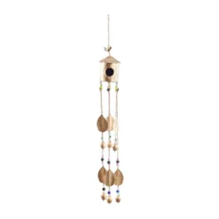 38" Iron Rustic Birdhouse Windchime Gold - Olivia & May: Decorative Garden Bell, Spot Clean, 1 Piece -Olivia & May GUEST cc2ae4f6 8c7c 4eac b9d0 ccc3433506a0