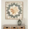 Wood Geometric Handmade Southwestern Wall Decor Light Brown/Light Blue - Olivia & May -Olivia & May GUEST cc2e35ad f728 4b0b 9b0a 9396e876e80c