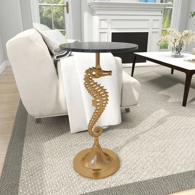 Coastal Seahorse Accent Table Gold - Olivia & May 11 Coastal Seahorse Accent Table Gold - Olivia & May - Image 9
