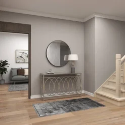 Metal And Mirror Trellis Design Front And Sides Console Table Silver - Olivia & May -Olivia & May GUEST cc7a2144 869d 4365 bdb6 d20495c6b0f8