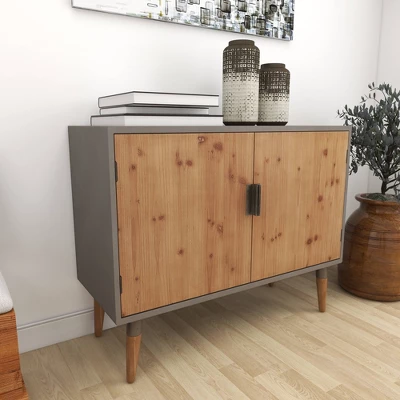 Wood 2 Cabinet Buffet Brown/Gray - Olivia & May 7 Wood 2 Cabinet Buffet Brown/Gray - Olivia & May - Image 5