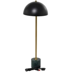 28" X 10" Metal Umbrella Style Desk Lamp With Marble Base - Olivia & May -Olivia & May GUEST ccc39adc 4bef 4e49 877e 1d8aad821f2e