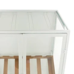 Farmhouse Metal Standing Wine Rack White - Olivia & May -Olivia & May GUEST ccc76c8b bf0c 4cb0 ae56 661e3ec2c76c