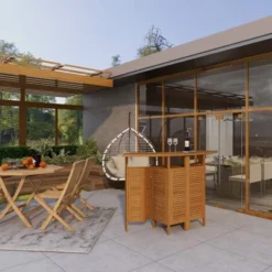 Patio Bar Table Teak - Olivia & May -Olivia & May GUEST cd9f0ea9 45f2 401f b04e 833c92c31133