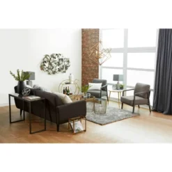 Contemporary Glam Metal Bar Cart - Olivia & May -Olivia & May GUEST cf1f349c 5515 45cd 9cc8 e3363584d6e2