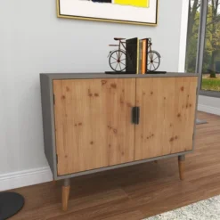 Wood 2 Cabinet Buffet Brown/Gray - Olivia & May 22 Wood 2 Cabinet Buffet Brown/Gray - Olivia & May -Olivia & May GUEST cf651f32 021c 4ae0 8947 c22c59ab8fc5