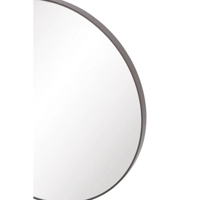 Contemporary Wood Round Frameless Wall Mirror - Olivia & May 4 Contemporary Wood Round Frameless Wall Mirror - Olivia & May - Image 2
