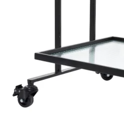 Industrial Metal Bar Cart Black - Olivia & May -Olivia & May GUEST cfe83935 cd6b 4d56 9d01 9787deee6114