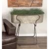 20" Wide Oval Planter Farmhouse Iron With Stand Gray - Olivia & May -Olivia & May GUEST d071570c e03c 4e08 a38d 1b800f4c2b8d