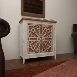 Natural Geometric Patterned Wood Cabinet Brown - Olivia & May 25 Natural Geometric Patterned Wood Cabinet Brown - Olivia & May -Olivia & May GUEST d0e59221 e9c8 446c 997b f6ee1a2dc1b4