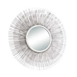 Modern Iron Metal Starburst Wall Mirror Silver - Olivia & May -Olivia & May GUEST d10b6d97 16ef 4267 b96c 53e554c75ef3