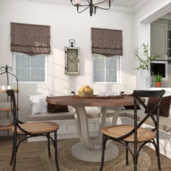 Wooden Pocket Watch Style Wall Clock With Hinged Door White - Olivia & May -Olivia & May GUEST d156de12 8128 4cba 9537 94875354fc75