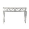 Glam Mirror And Wood Patterned Console Table Silver - Olivia & May -Olivia & May GUEST d17d8548 d845 4a67 8563 96b9c715233b