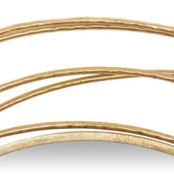 Metal Wall Mirror With Overlapping Ring Frame Gold - Olivia & May -Olivia & May GUEST d19d017d 7fef 4aba b406 2ec49dfee396