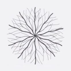 Set Of 3 Metal Starburst Wall Decors With Branch Inspired Design Black - Olivia & May -Olivia & May GUEST d1a0a264 0b38 46e3 87d9 d16fa6b79ca6