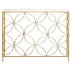 Contemporary Metal Console Table Gold - Olivia & May -Olivia & May GUEST d1cc06bb 0b21 4dbc aed9 166ba36ff425