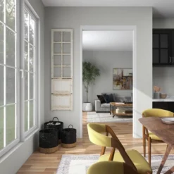 Wood Scroll Door Inspired Panel Wall Decor With Mesh Netting Cream - Olivia & May -Olivia & May GUEST d1d0d702 29a5 4b8a 8f75 e8b930b36e18