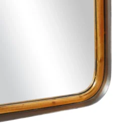 Metal Wall Mirror With Hanging Strap Gold - Olivia & May -Olivia & May GUEST d23cee5c 7ad2 4dbc 8315 1f8c9ed59816