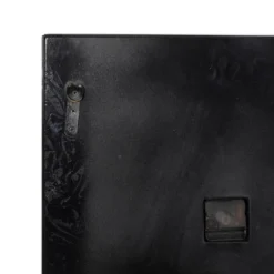 Wood Mirrored Wall Clock With Floating Crystals Silver - Olivia & May -Olivia & May GUEST d250e9bc 6916 4fc7 9337 2f18615a6627