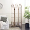 Farmhouse Wood Room Divider Screen White - Olivia & May -Olivia & May GUEST d29784cf 08ed 47f7 891b 2a94ffd16829
