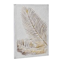 Metal Leaf Relief Palm Wall Decor With Gold Detailing Gold - Olivia & May -Olivia & May GUEST d3093bb5 181b 496c 8253 f905b052d5eb