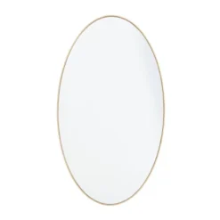 Wood Oval Wall Mirror – Olivia & May -Olivia & May GUEST d32d84f7 592a 44a8 aee6 7608e9f63d77
