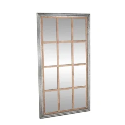 Glass Window Pane Inspired Wall Mirror Brown - Olivia & May -Olivia & May GUEST d407a98a a3f9 4480 9fe5 2a8a1491b295