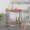 Modern Traditional Metal And Glass Bar Cart Brass - Olivia & May -Olivia & May GUEST d4261dbb c8ef 423b b747 a18fb83772d2
