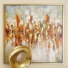 Canvas Abstract Framed Wall Art With Gold Frame Gold - Olivia & May -Olivia & May GUEST d4edf16b 78f1 41ec be29 24f43f2b4e35
