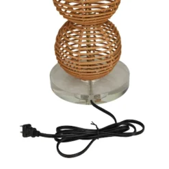 Bohemian Wicker Table Lamp Brown - Olivia & May -Olivia & May GUEST d4fbca15 0ed7 4e10 ac4b 65b03f26eba6