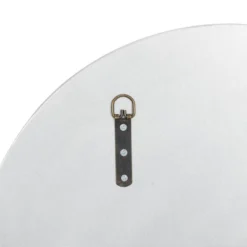 20"x20" Glass Mirrored Wall Clock With Floating Crystals White - Olivia & May: Silent, Round, Glam Style -Olivia & May GUEST d5a31771 ce03 4d1d a14c 3369c73fde0b