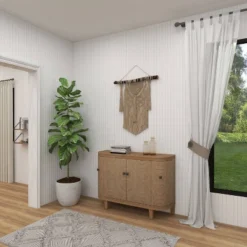 Traditional Carved Wood Curved Cabinet Brown - Olivia & May -Olivia & May GUEST d5c1f137 3ba5 4d7d 9226 295033556bc8